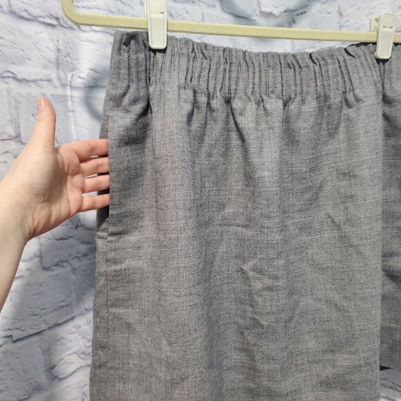 J. Crew Elastic Waist women's skirt grey size 10 with 2 pockets - Picture 3 of 5